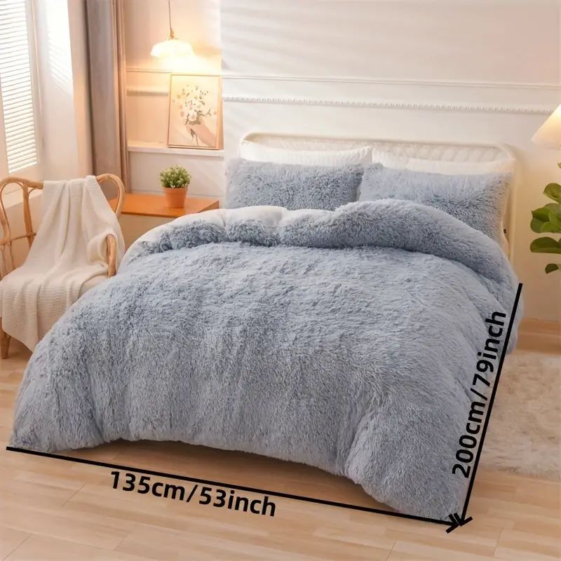 Long Plush Shaggy Duvet Cover Set (1*duvet Cover + - Temu | Temu Affiliate Program