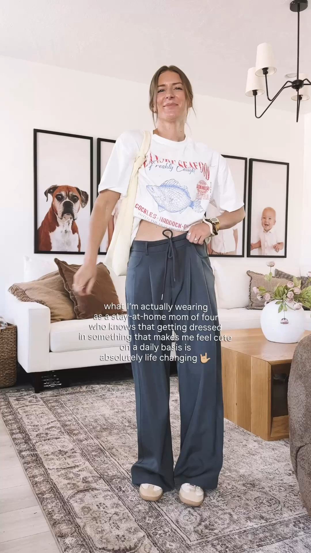 The cutest summer outfit ☀️ trousers: small (I’m 5’8”), tee:  medium (it’s tucked for a cropped look),  purse: comes in lots of colors!

#LTKootd #LTKgrwm #LTKmomlife