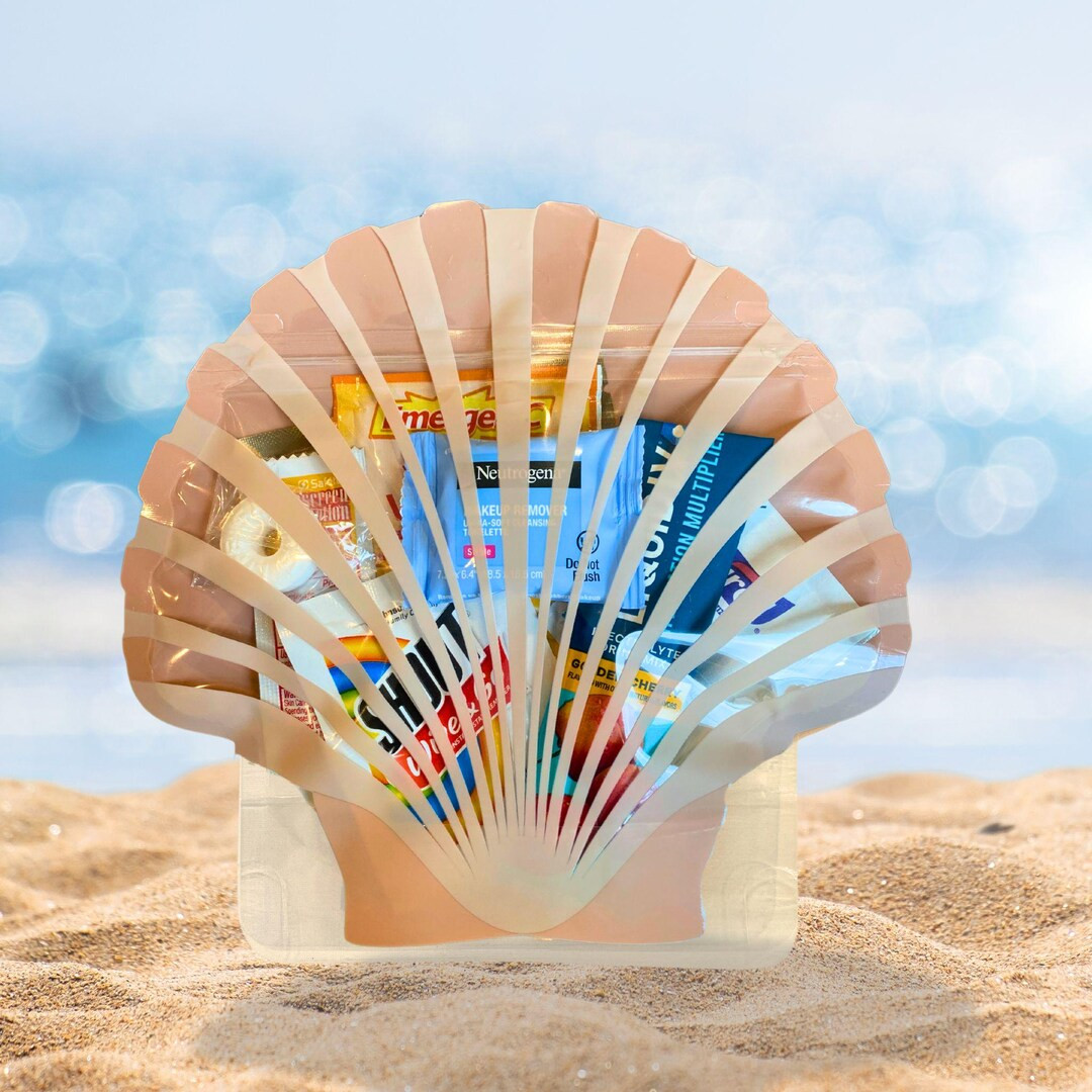 Hangover Kit, Seashell Beach Party Favors, Last Toast Coast Bag, Sea Shell Party Set, Seashell Br... | Etsy (US)