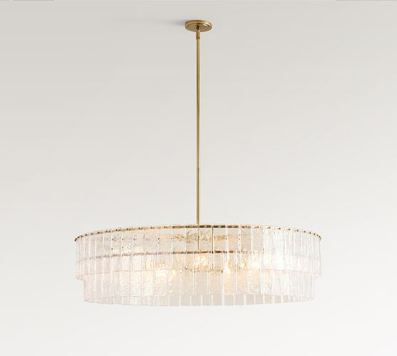 Avalon Cast Glass Round Chandelier (42") | Pottery Barn (US)