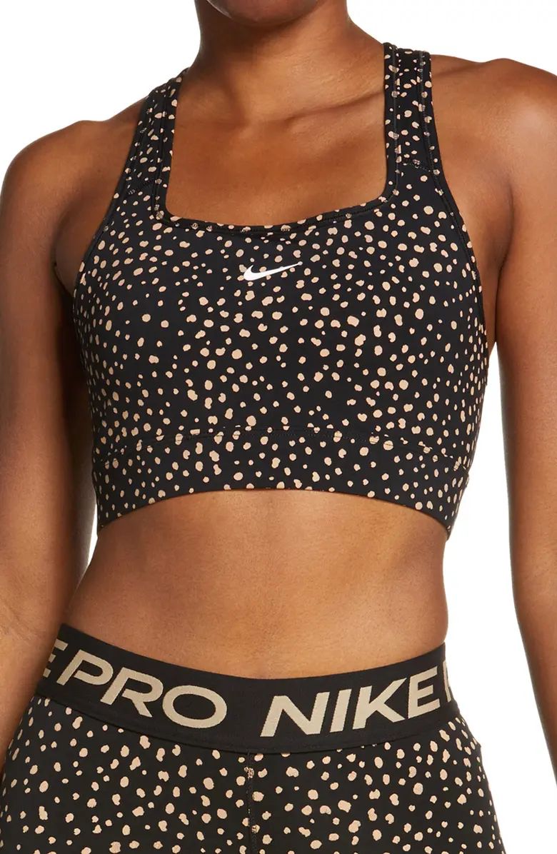 Polka Dot Open Back Sports Bra | Nordstrom