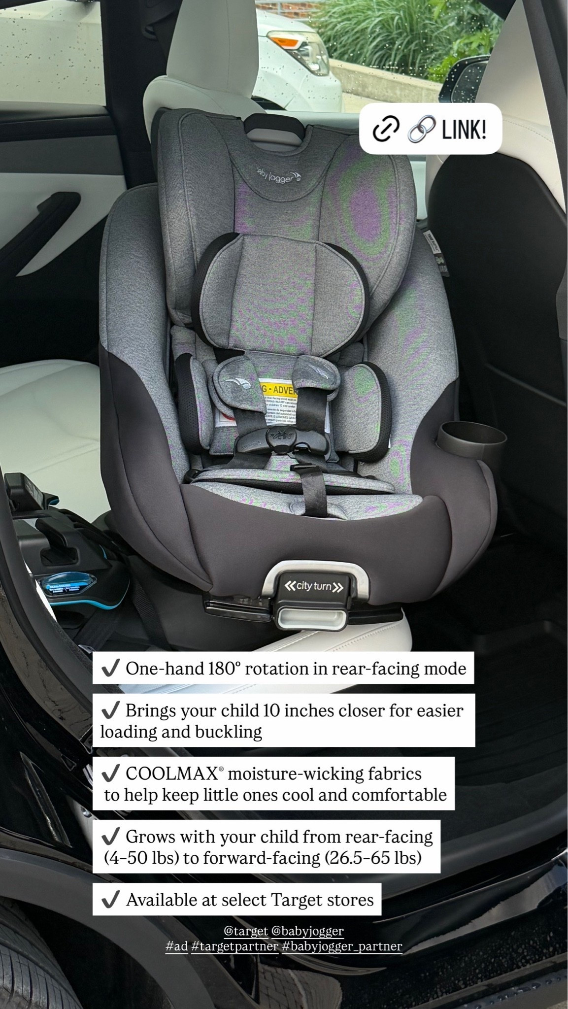 #ad the car seat you chose DOES matter!!😅 #BabyJogger_Partner #TargetPartner
we are loving the @babyjogger City Turn from @target and the rotating feature has made getting Apollo in and out so much easier.
✔️ One-hand 180° rotation in rear-facing mode
✔️ Brings your child 10 inches closer for easier loading and buckling
✔️ COOLMAX® moisture-wicking fabrics to help keep little ones cool and comfortable
✔️ Grows with your child from rear-facing (4–50 lbs) to forward-facing (26.5–65 lbs)
✔️ Available at select Target stores
One of those products that makes everyday mom life just a little easier. 🤍
Shop Car Seat here! @shop.ltk https://on.ltk.com/+tED1OydMd4k981DdE_X2wQ
#nashvillemom #rotatingcarseat