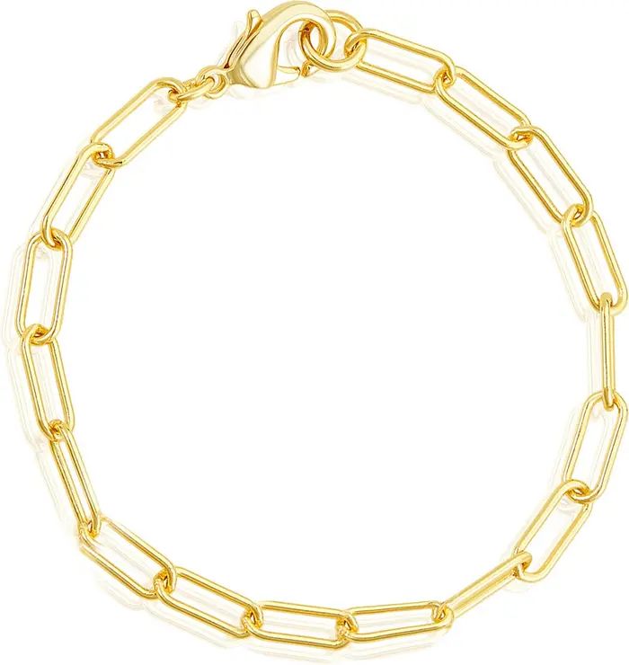Adornia 14K Gold Plated Paper Clip Chain Bracelet | Nordstromrack | Nordstrom Rack