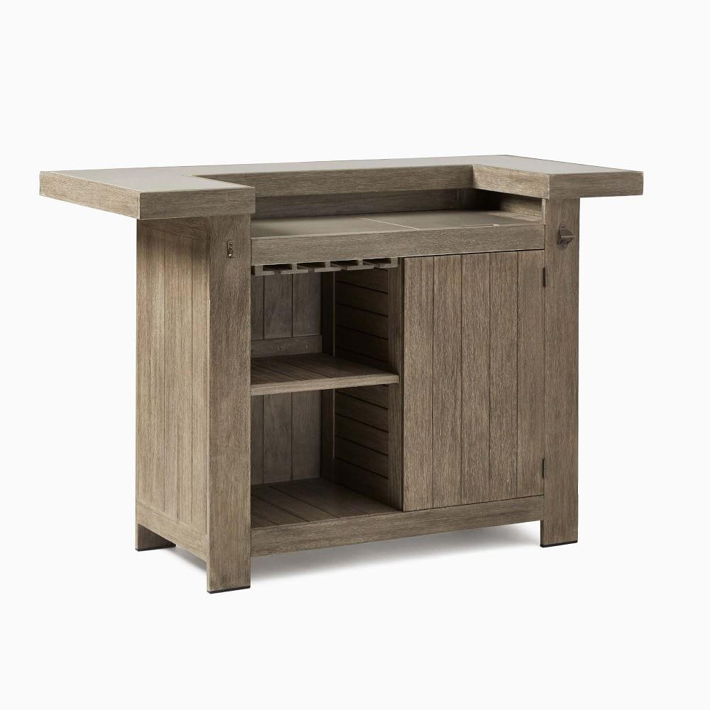 Portside Outdoor Grand Bar w/ Concrete Top | West Elm (US)