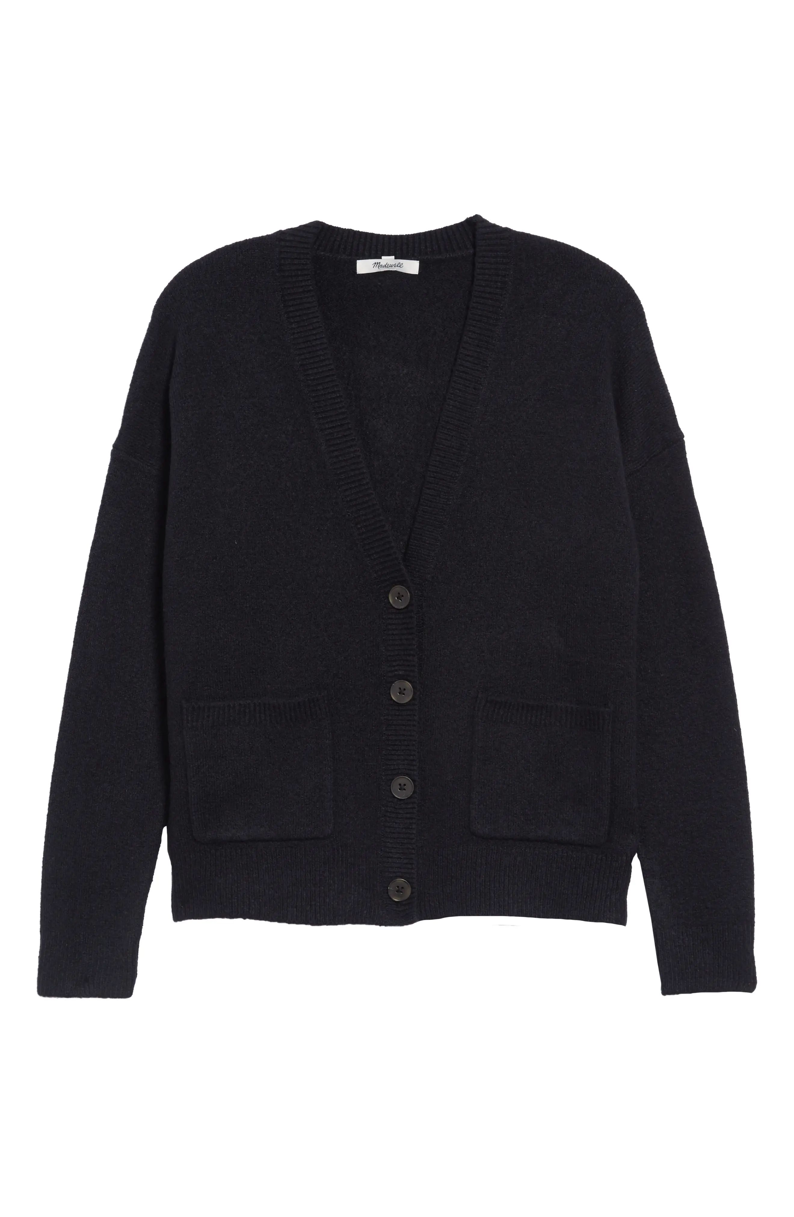 Women's Madewell Arbour Cardigan Sweater, Size Medium - Black | Nordstrom