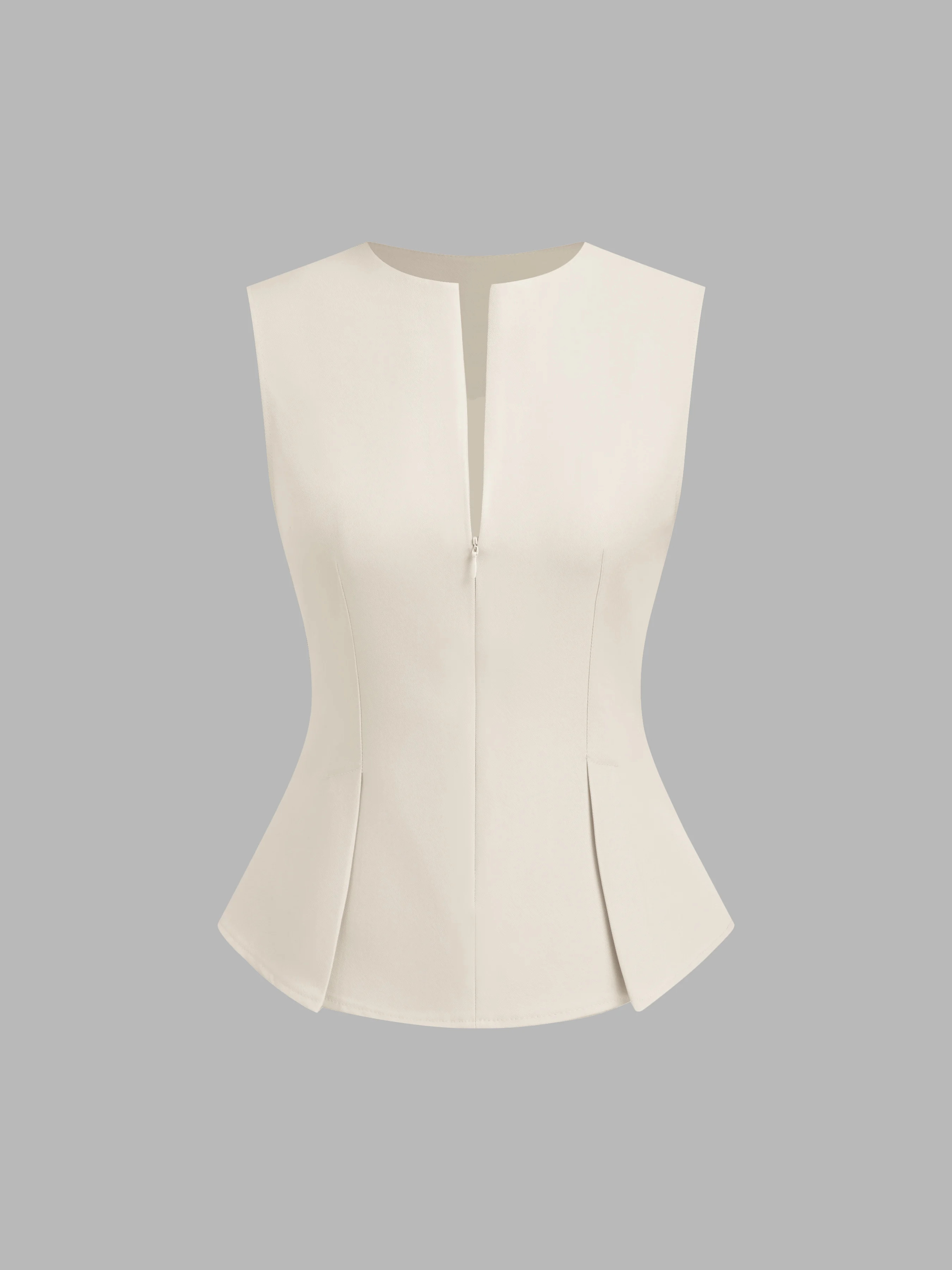 Half Zip Pleated Blouse | Cider