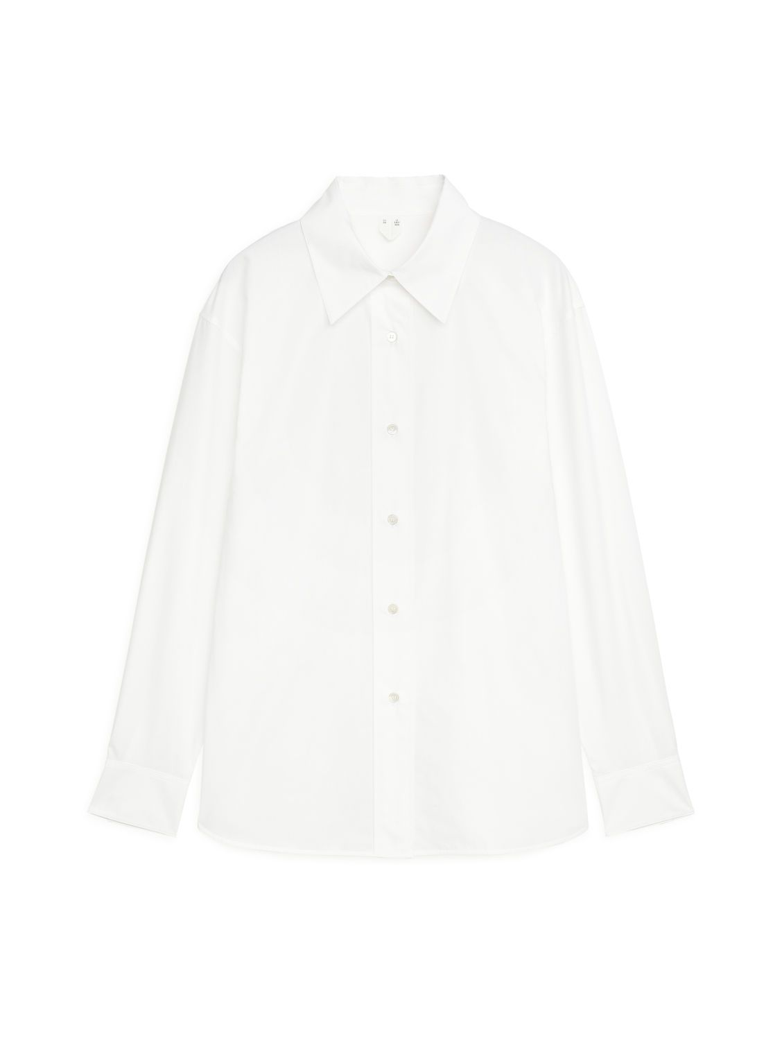 Fitted Poplin Shirt - White | ARKET (US&UK)