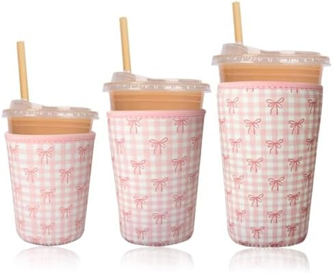Reusable Insulated Neoprene Iced Coffee Cup Sleeve, Durable Drink Sleeve for Cold Beverages, Beve... | Amazon (US)