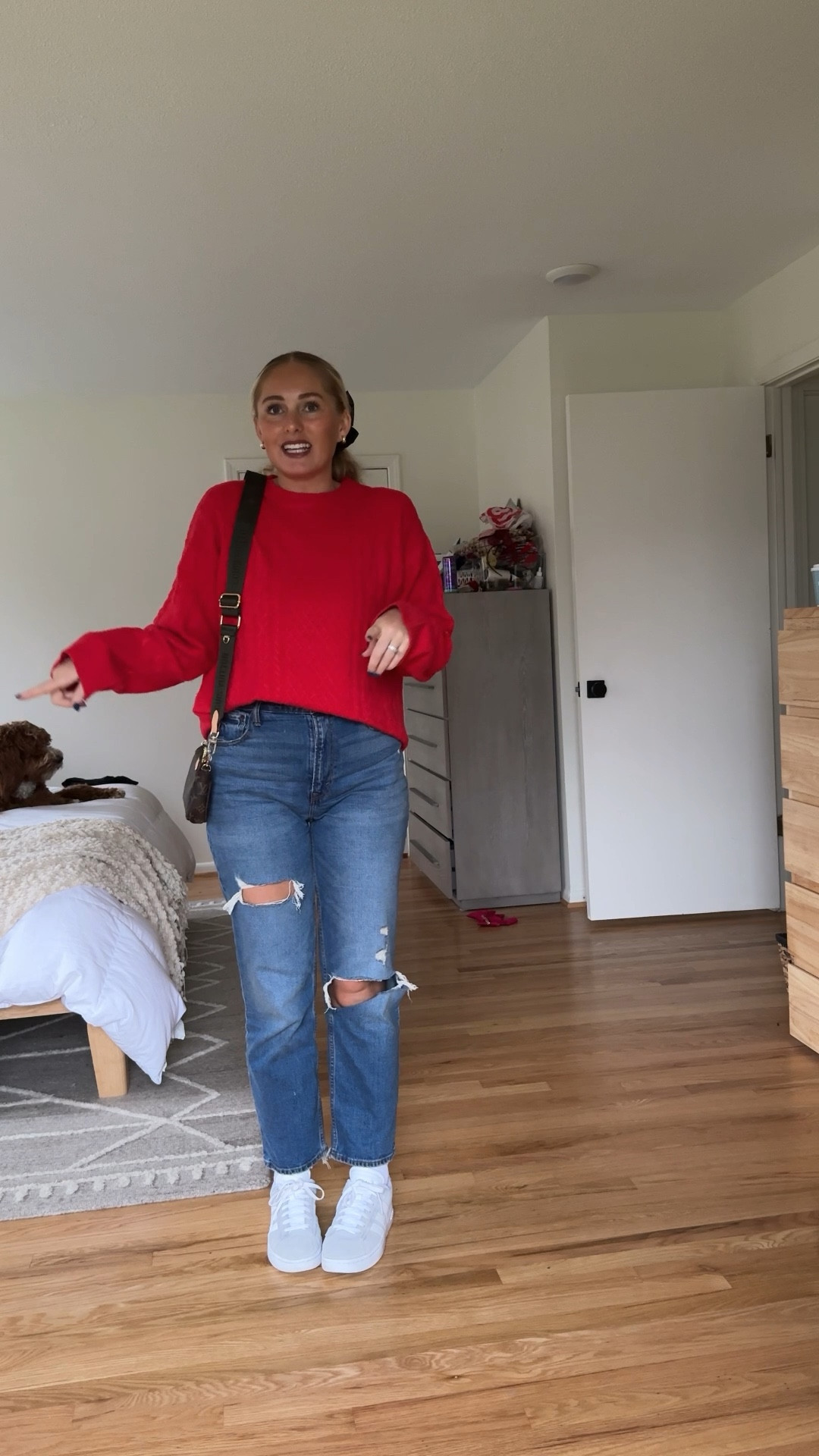 Outfit for a coffee date! Wearing a size L in sweater and 28 in jeans. 

#LTKtravel #LTKstyletip #LTKsalealert