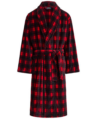 Men's Microfiber Plush Robe | Macy's