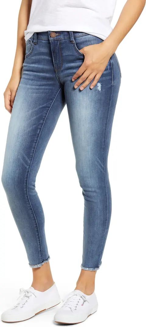 Wit & Wisdom Luxe Touch Fray Hem Ankle Skinny Jeans | Nordstrom | Nordstrom