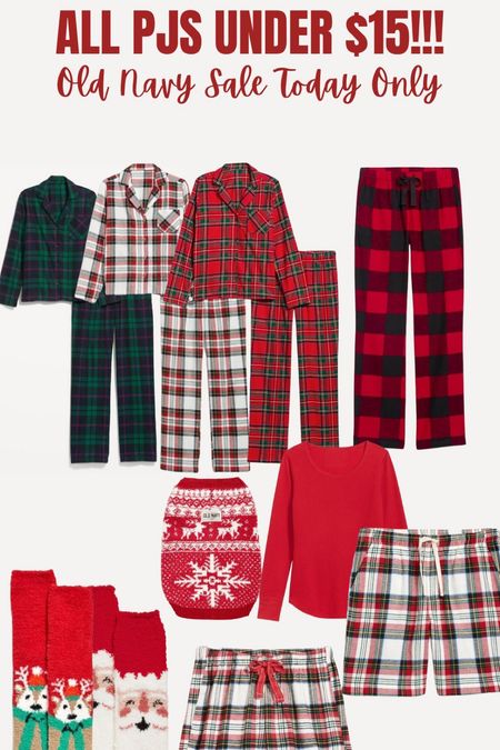 Shop Old Navy Black Friday early access sale - all family holiday pajamas are on sale and under $15 today! ❤️ Get holiday pajamas for him, her, kids, baby, and dog at Old Navy! #oldnavy #holidaypjs #holidaypajamas #christmaspjs

#LTKHoliday #LTKSeasonal #LTKGiftGuide