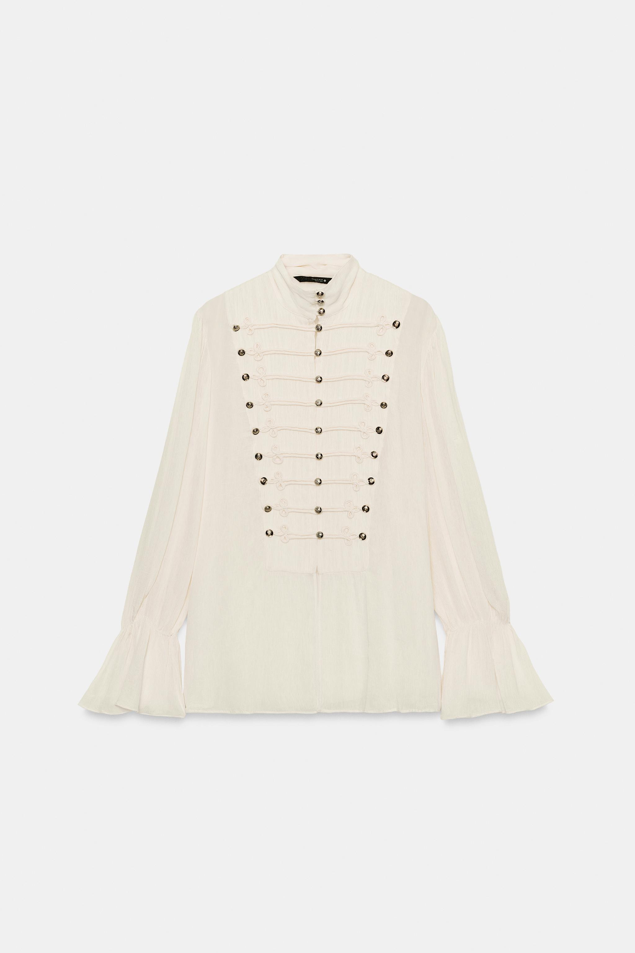 ZW COLLECTION ROMANTIC FROG FASTENING SHIRT | Zara Canada
