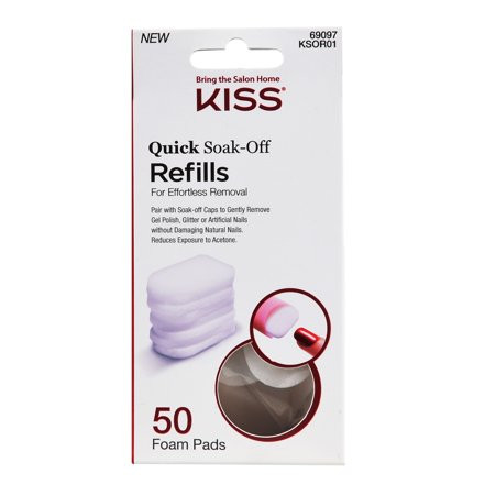 KISS Quick Soak-Off Cap Refill Foam Pads, 50 Count | Walmart (US)