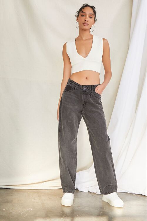 Crisscross Waist 90s Fit Jeans | Forever 21 (US)