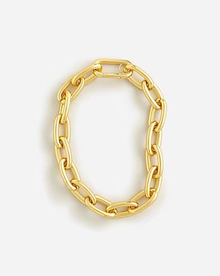 Metallic chainlink necklace | J.Crew US