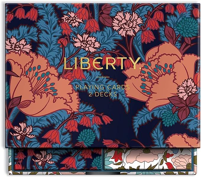 Galison Liberty Floral Playing Card Set from 2 Standard Size Playing Card Decks with Unique Flora... | Amazon (US)