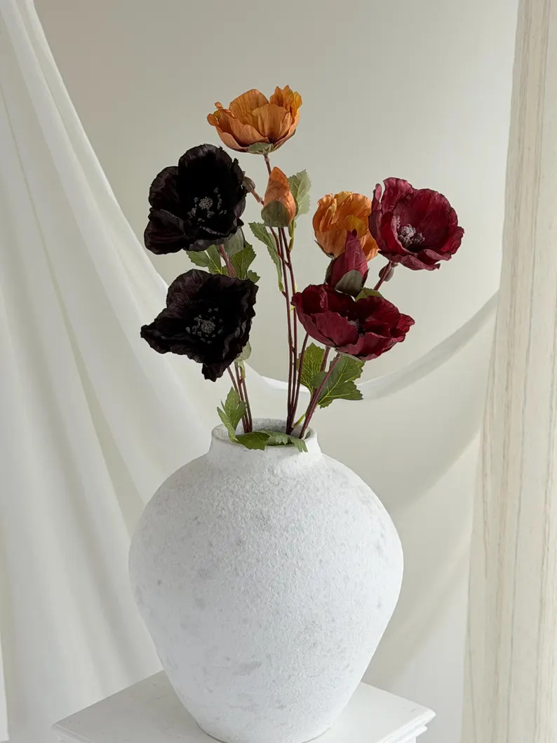 Faux Matilija Poppy, Icelandic Poppies, Silk Poppy Flower for DIY Floral Bouquet, Poppies Floral ... | Etsy (Global)