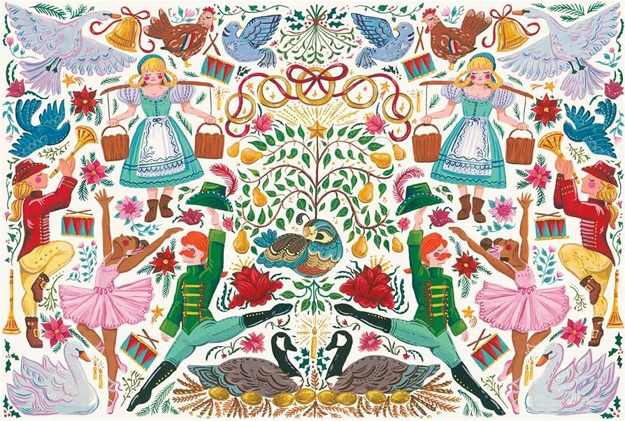 Twelve Days Christmas Paper Placemats - Disposable Square Place Mats for Holiday Parties - 24 She... | Amazon (US)