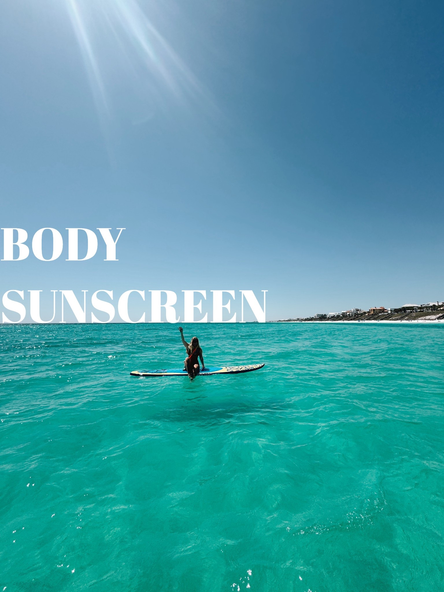 As always a range of prices. I think the best sunscreen is the one you will USE!!!! I like to glow on the beach so added my fave things that give a body glow with SPF  