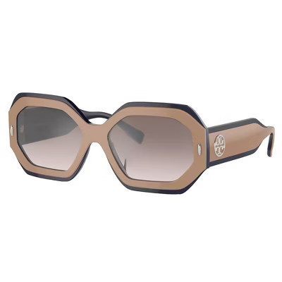 Tory Burch TY 7192U 19396I Womens Irregular Sunglasses Navy Beige 55mm | Target