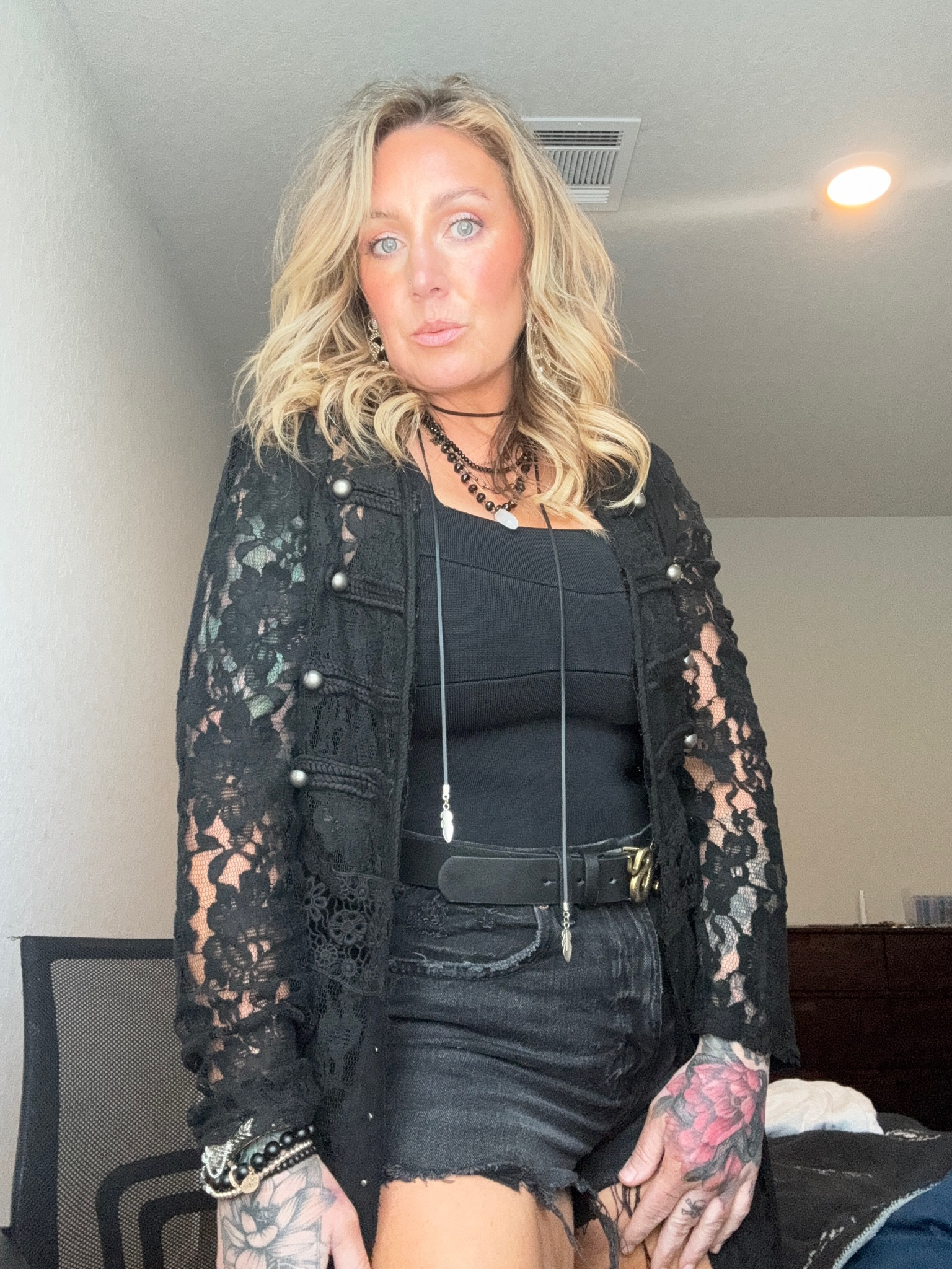 Concert night outfit! Shorts have some stretch, TTS! 
Linked similar in kimono and top. 

#LTKOver40 #LTKStyleTip #LTKFestival