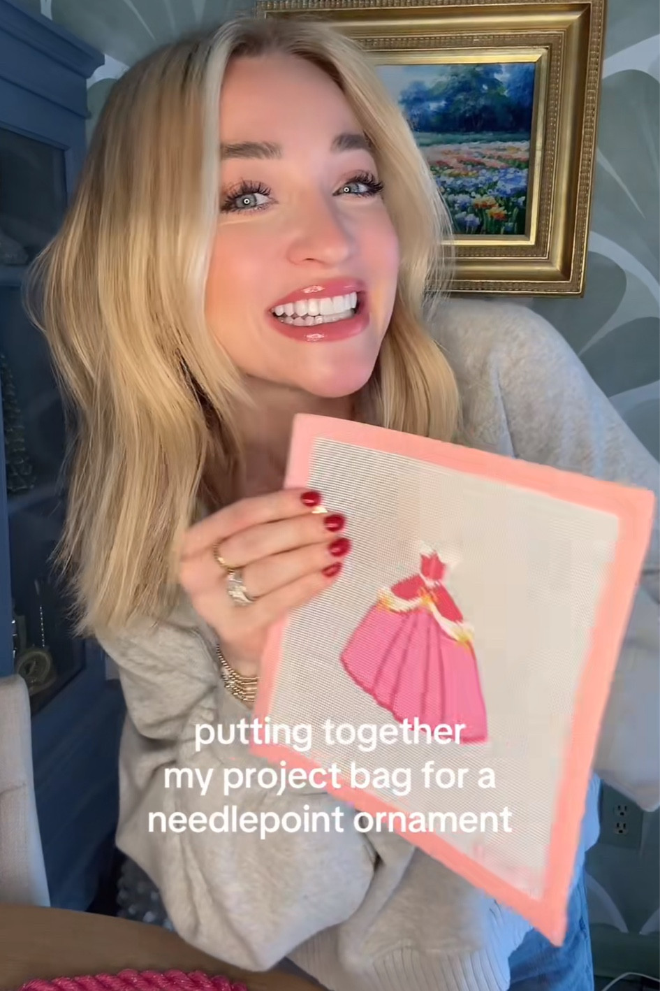 What’s in my project bag for my next needlepoint ornament!