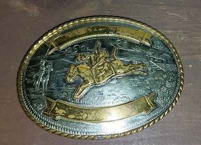 SET OF 3: Buckles Tony Lama Horse Trophy Belt German Silver Leather Vtg 80s 70s | eBay US