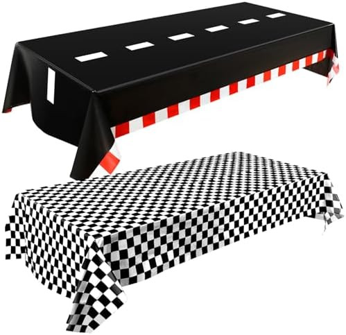 Breling 2 Packs Car Birthday Party Decorations Plastic Car Table Cloth Two Fast Disposable Race R... | Amazon (US)