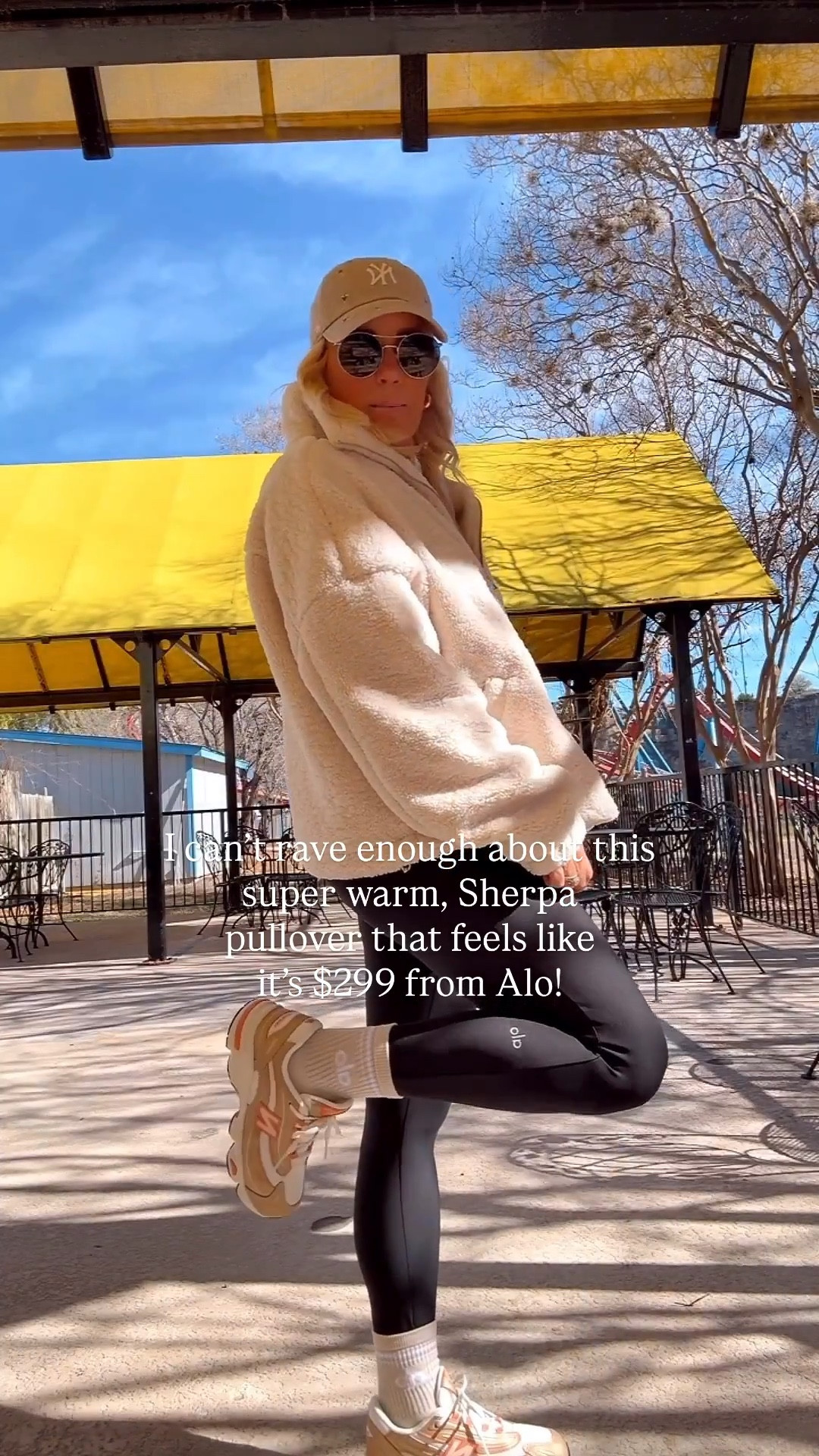 Wore this comfy cozy outfit to six flags , this pullover feels SO expensive but it’s Amazon and pretty affordable / size large Alo leggings size small

#LTKSeasonal #LTKootd #LTKdayinmylife