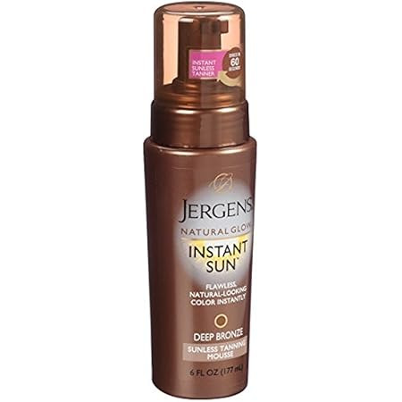 Jergens Natural Glow Instant Sun Body Mousse, Self Tanner for Deep Bronze Tan, Sunless Tanning Bo... | Amazon (US)