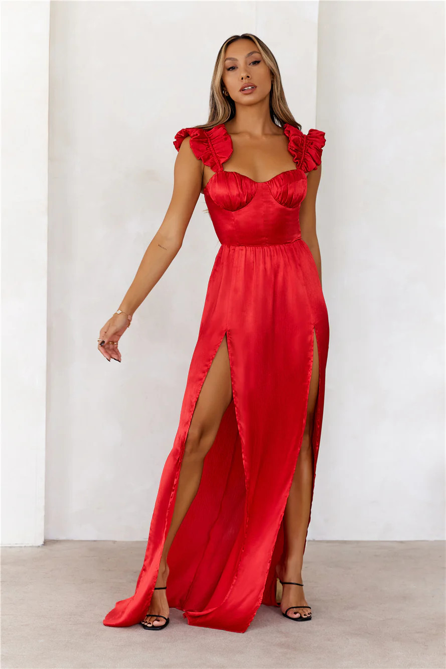 HELLO MOLLY Pretty First Impression Dress Red | Hello Molly (AU)