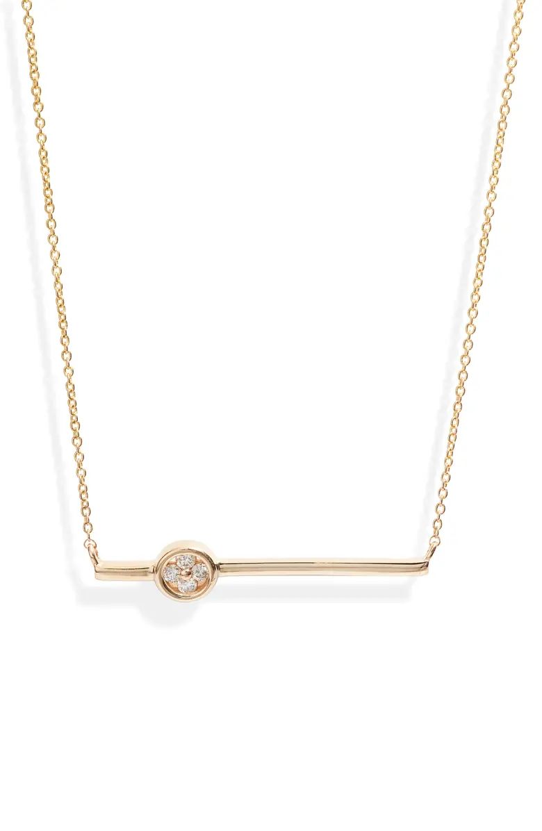 Dana Rebecca Styra Reese Quatrefoil Diamond Bar Pendant Necklace | Nordstrom