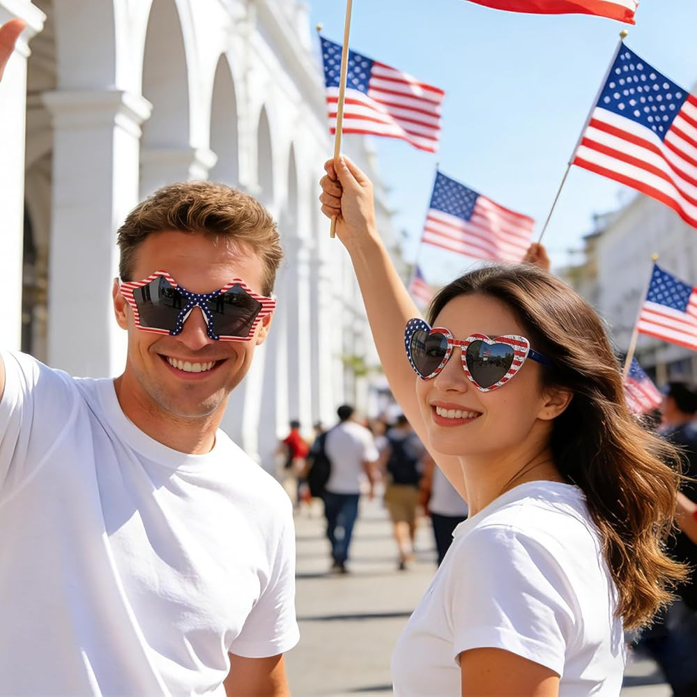 3 Pack American Flag Sunglasses, 4th of July Patriotic Party Glasses Red White Blue USA Accessori... | Amazon (US)
