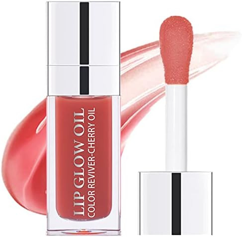 Plumping Lip Oil,Hydrating Lip Gloss Tinted Lip Balm Lip Care Transparent Toot Lip Oil,Big Brush Hea | Amazon (US)