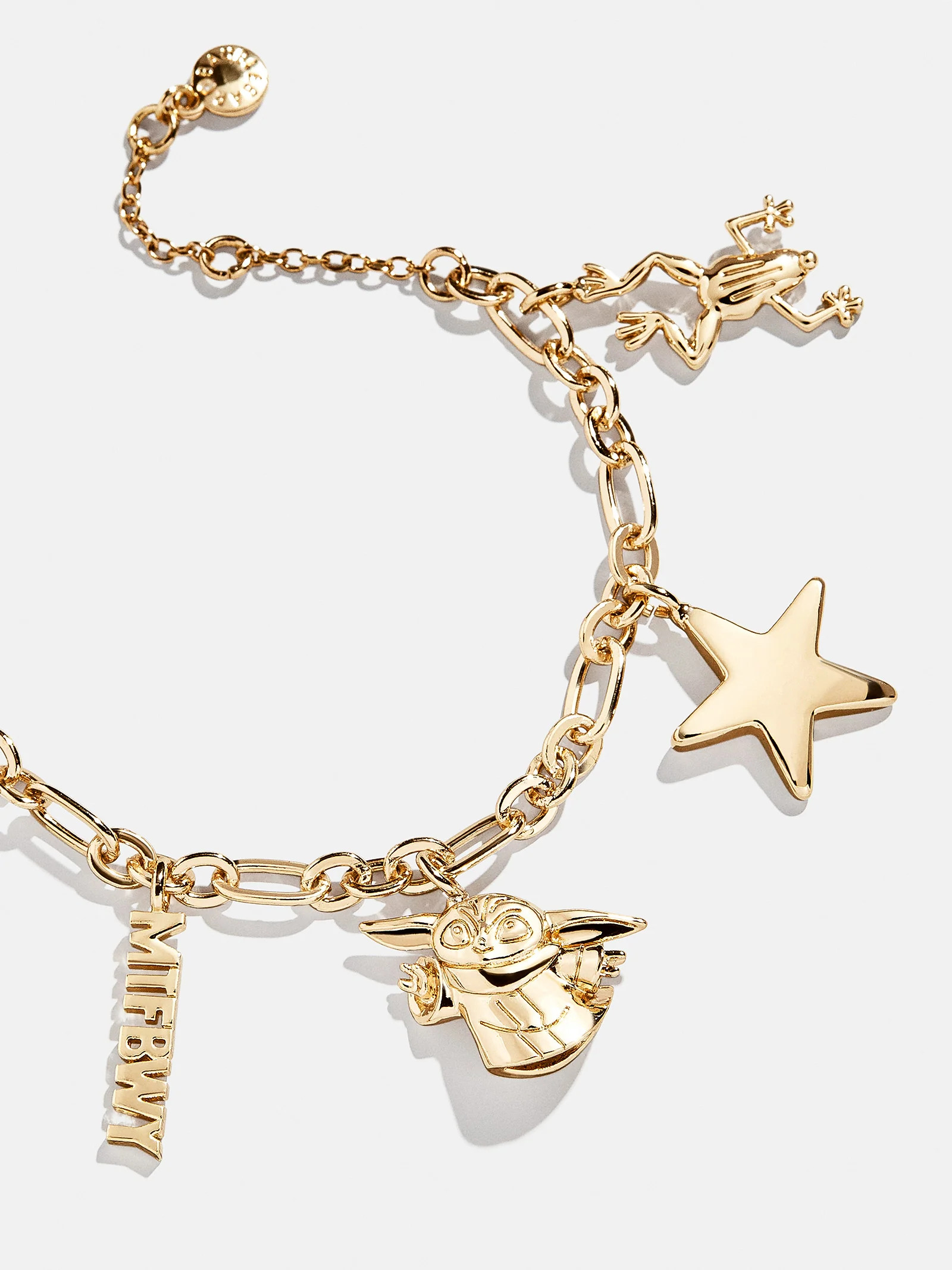 STAR WARS™ GROGU™ Charm Bracelet - Gold | BaubleBar (US)