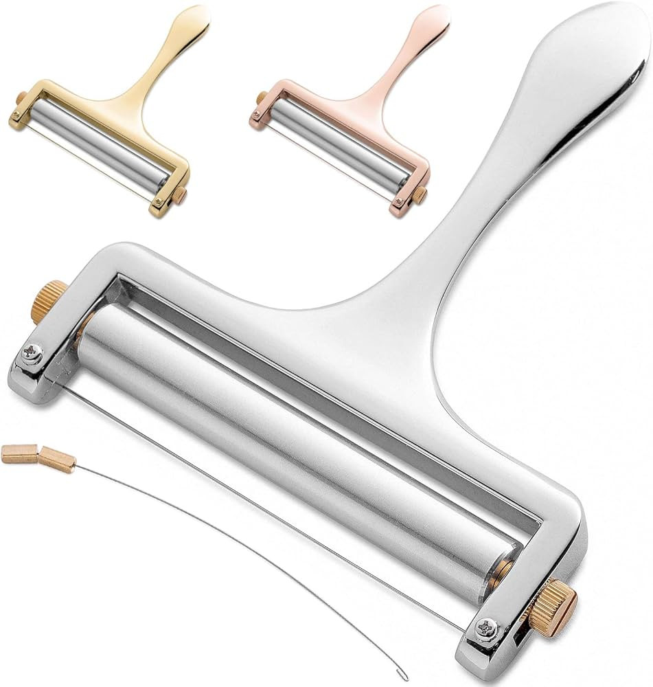 Bellemain Stainless Steel Wire Cheese Slicer - Hand Held Cheese Cutter for Cheddar, Gruyere, Racl... | Amazon (US)