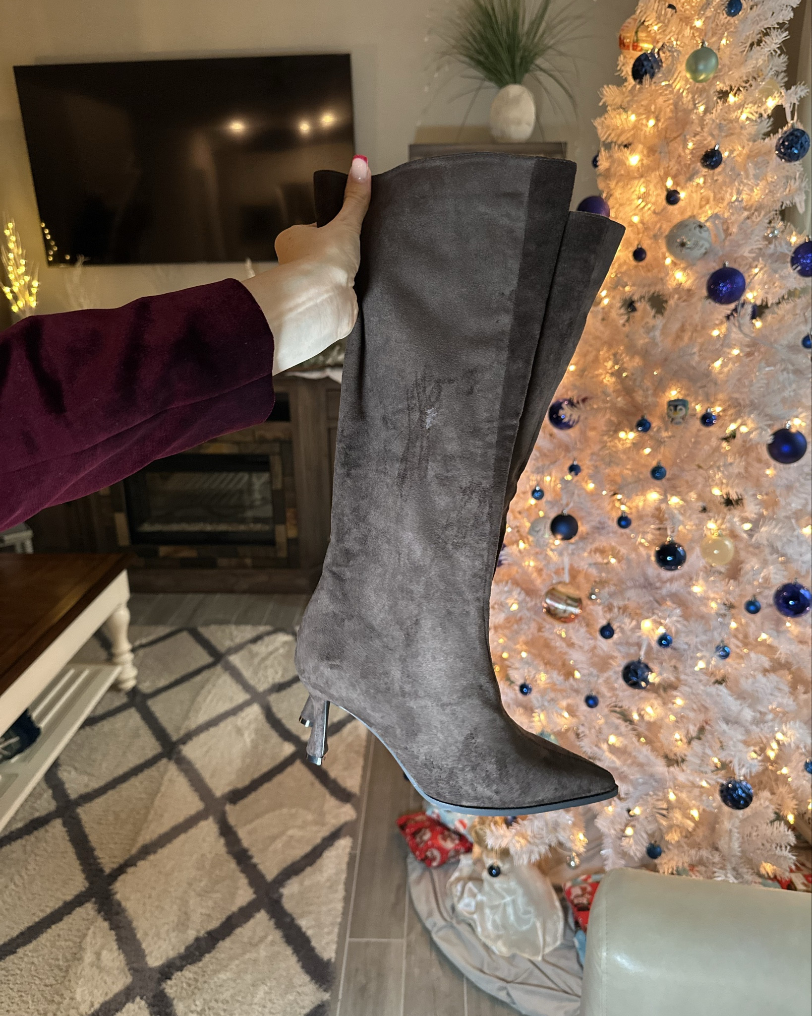 Chocolate brown suede boots 👢 
These are so cute with my winter dresses 
🖤 they fit true to my shoe size 

#LTKFindsUnder100 #LTKTall