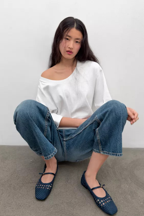 DENIM EFFECT LOAFERS | Zara US