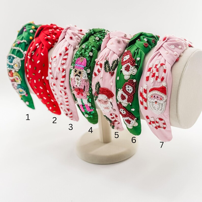 Pink Christmas, Hair Accessories, Christmas Headband, Holiday Season, Cute Christmas Accessories,... | Etsy (US)