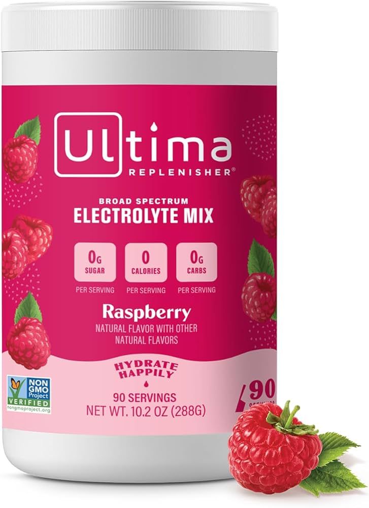 Ultima Replenisher Daily Electrolyte Drink Mix – Raspberry, 90 Servings – Hydration Powder wi... | Amazon (US)