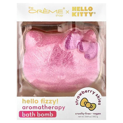 The Creme Shop, Hello Kitty®, Aromatherapy Bath Bomb, Strawberry Skies, 1 Count | iHerb