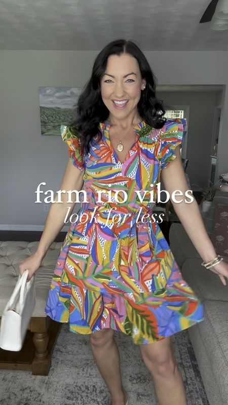 15% off an entire order with MEGMASON15🩵 This adorable dress is giving Farm Rio vibes for a fraction of the price! Under $75 with the discount code👏

The shape is excellent, and super comfy. Pair with heels for a wedding or with sandals or sneakers for a date night! 

Sizing: Fits TTS, I’m wearing an XS

Preppy, summer dress, affordable style, spring dress, mini dress, sale 

#LTKFindsUnder100 #LTKVideo #LTKSaleAlert