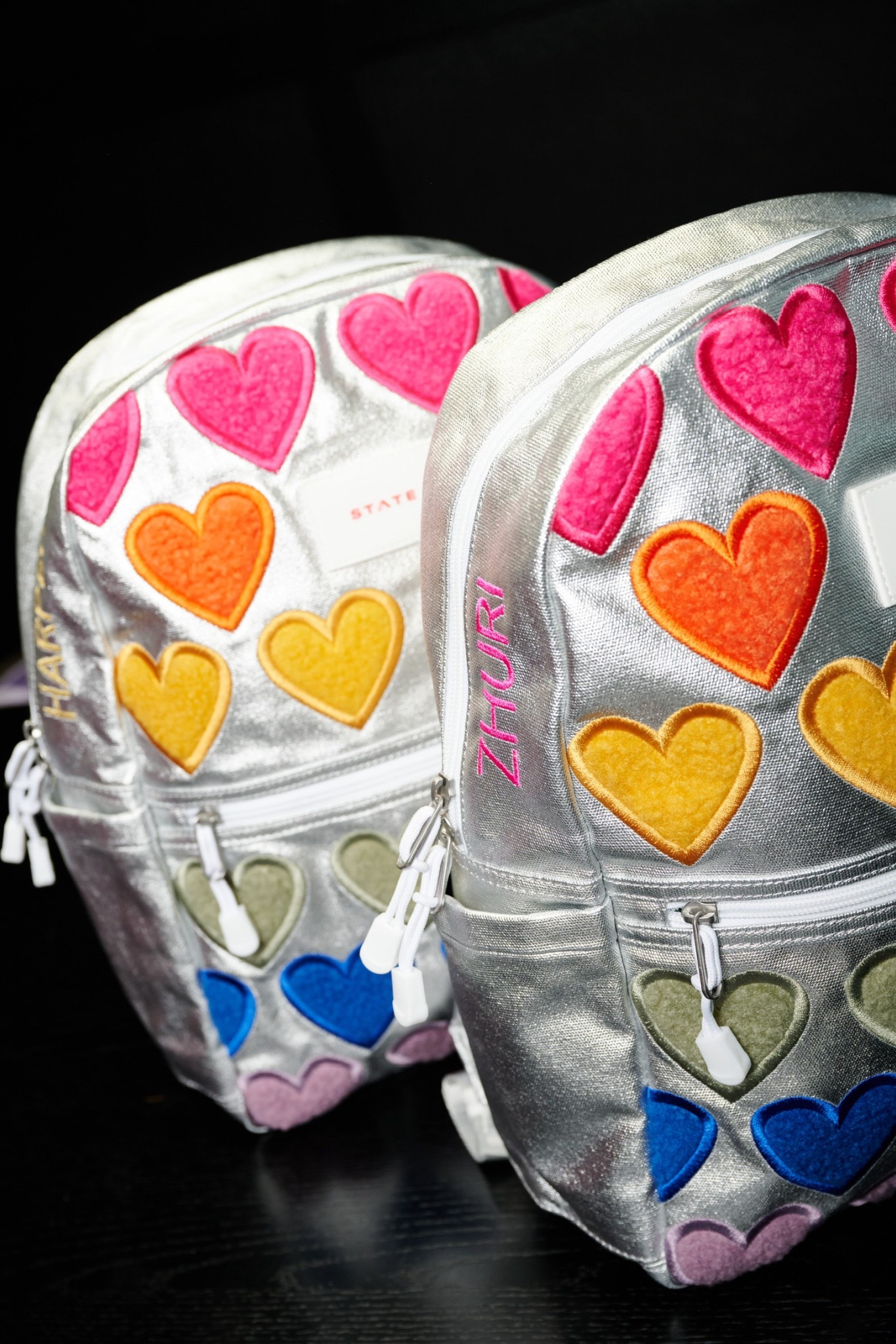 Rainbow fuzzy heart backpack finds for the girls! Got them personalized! 

#LTKKids #LTKmomlife #LTKmorningroutine