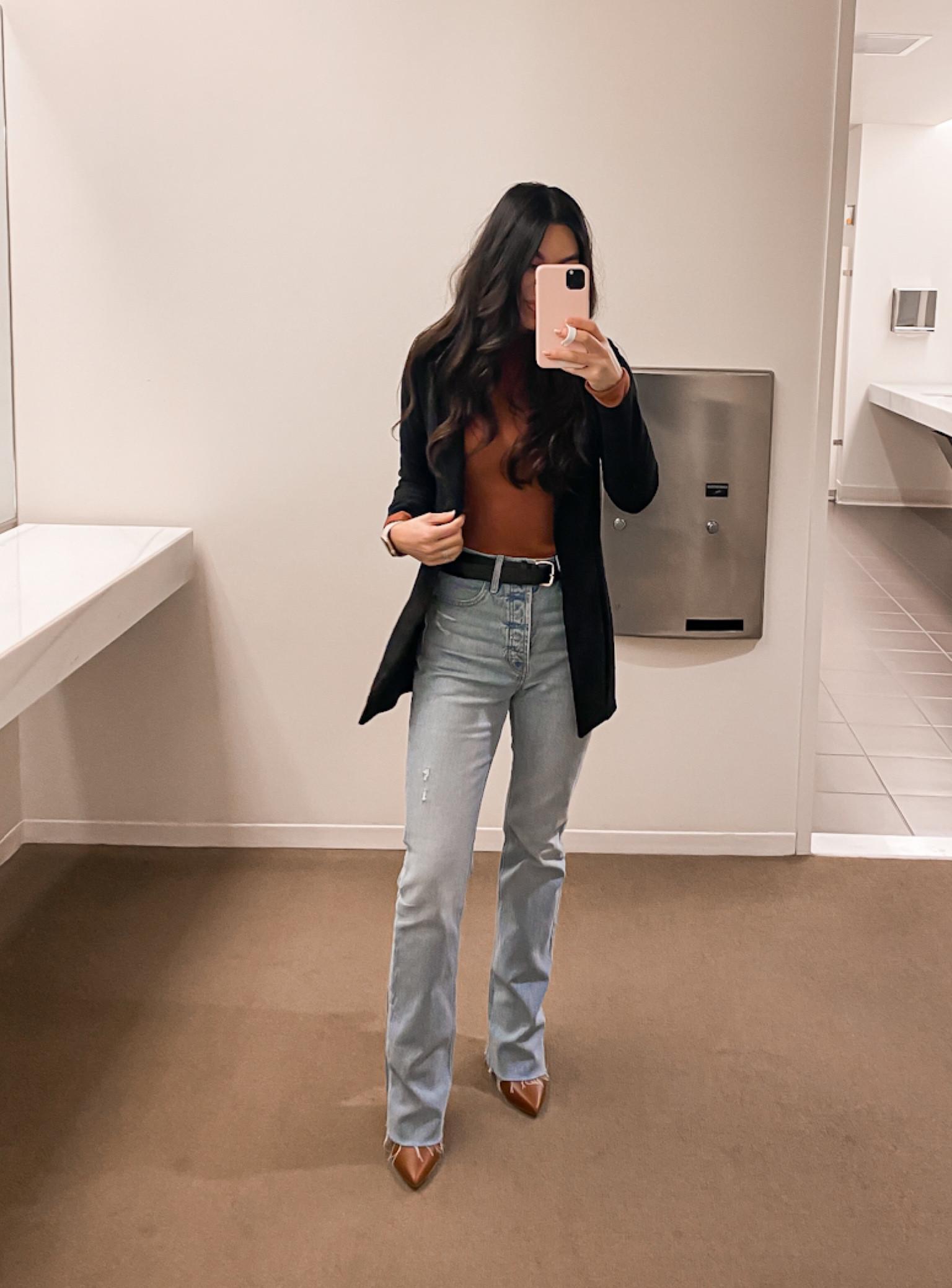 Business casual outfit inspo! Swap the blazer for a leather jacket and the heeled booties for block heel booties or sneakers to dress it down a little. 

Blazer is fashion nova and shirt is old Lulu’s. 

#businesscasualoutfit #officeoutfitinspo #workwearinspo

#LTKstyletip #LTKunder50 #LTKworkwear
