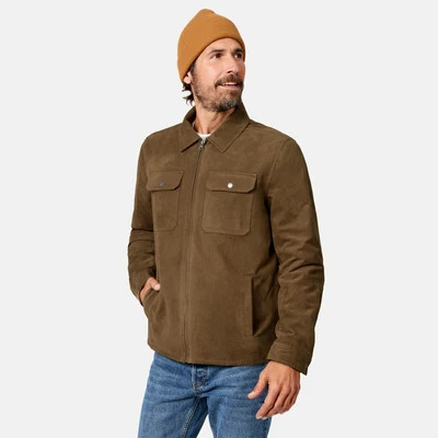 Men's Faux Suede Full Zip Shirt Jacket | Free Country