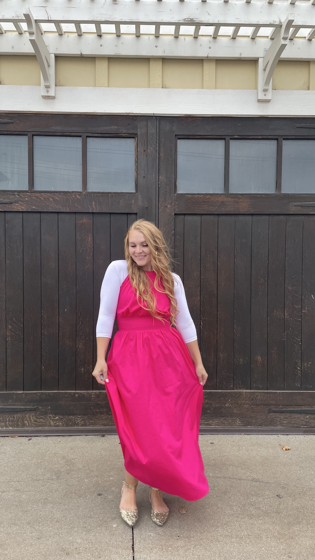 Heels or flats? What are your go to shoes? 
I love a dress that can be worn with both plus it’s pink and has pockets!

#LTKootd #LTKWedding #LTKgrwm