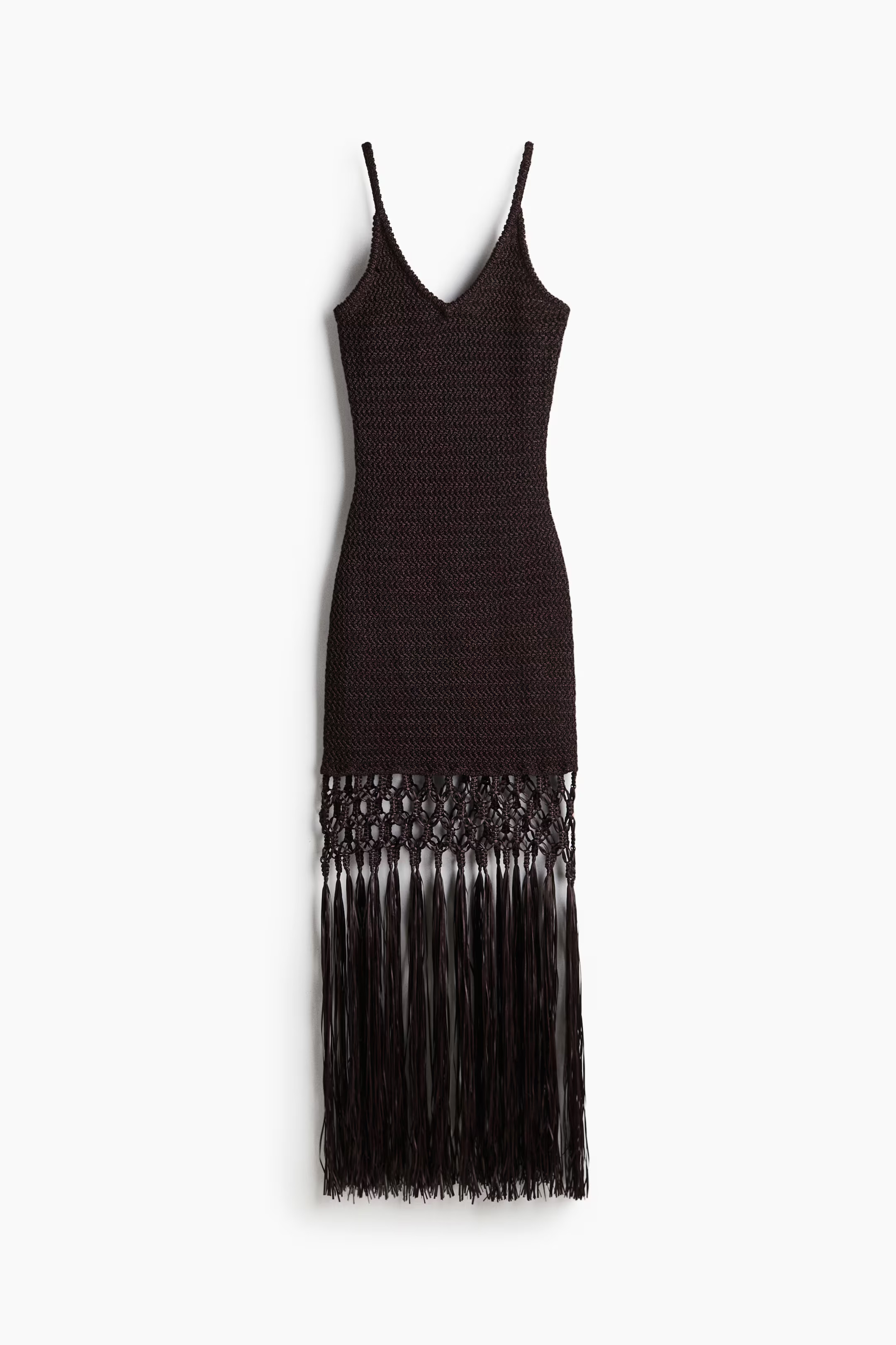 Crochet-Look Dress with Fringe | H&M (US + CA)