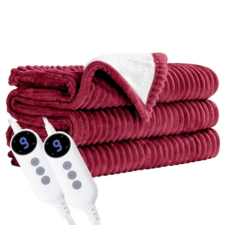 JUSTLET Heated Blanket Electric Queen, 84"x90" Heating Blanket Throw, 9 Heat Levels & 2-10 Hours ... | Walmart (US)