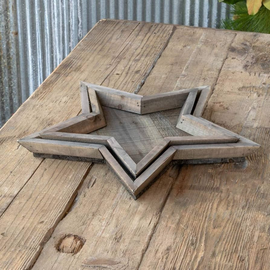 Park Hill Wooden Star Trays - Set of Two | Amazon (US)